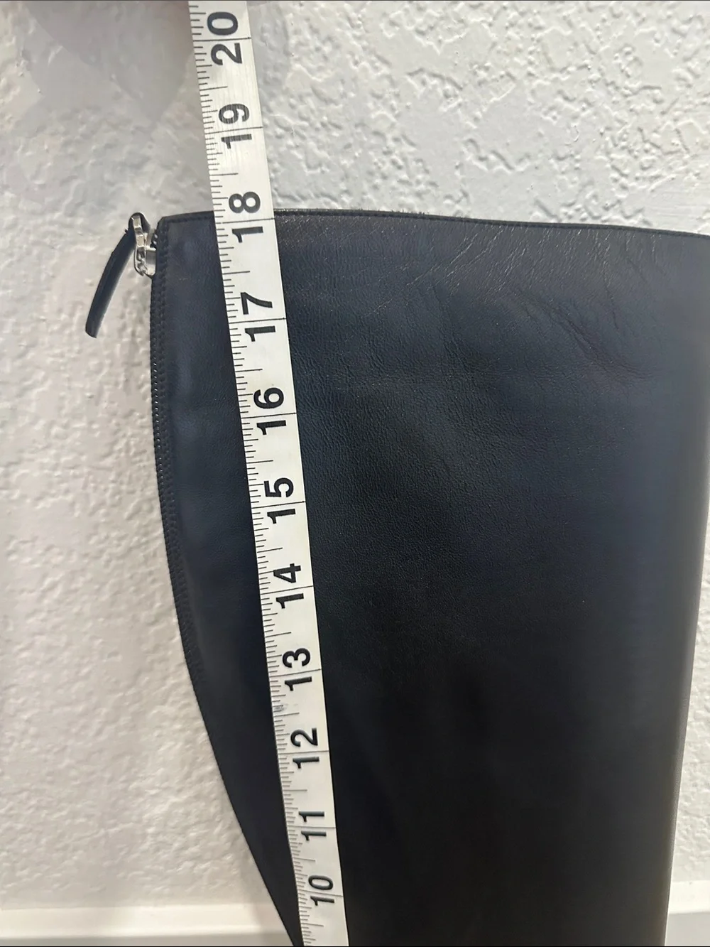 Anya Hindmarch Black Leather Over-the-Knee Kitten Heel Boots